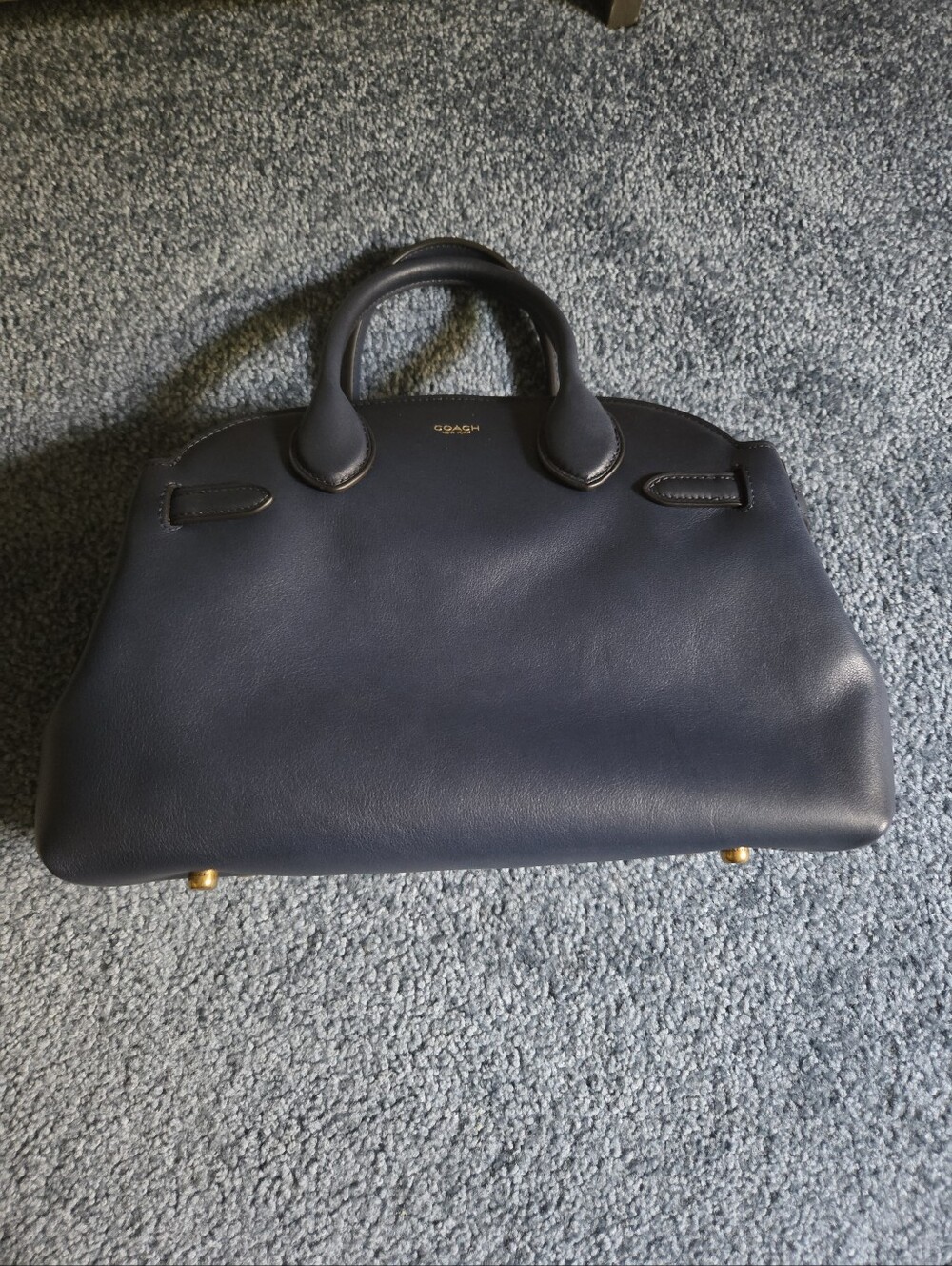 Coach Soft Empire 28 Navy With Burnishing Nwot